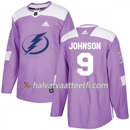 Miesten NHL Tampa Bay Lightning Pelipaita Tyler Johnson 9 Adidas 2017-2018 Violetti Fights Cancer Practice Authentic Miesten NHL Tampa Bay Lightning Pelipaita Tyler Johnson 9 Adidas 2017-2018 Violetti Fights Cancer Practice Authentic
